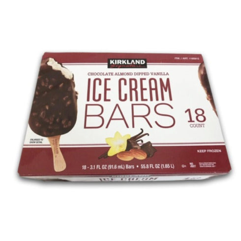【冷凍便】KIRKLAND チョコアーモンド バニラアイスクリームバー - ナショナルマート通販